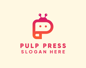 Snail Letter P App logo design