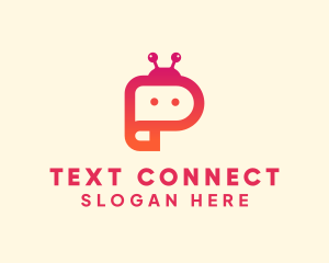 Texting - Snail Letter P App logo design