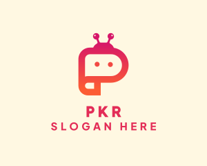 Snail Letter P App logo design