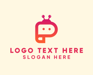 App - Snail Letter P App logo design