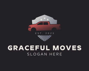 Star Shield Pickup Truck logo design