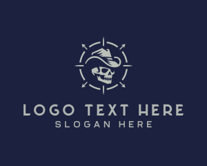 Hat - Skull Cowboy Airsoft logo design