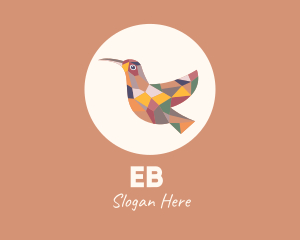 Blessing - Stained Glass Hummingbird logo design