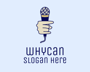 Vocalist Microphone Hand  Logo