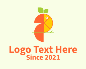 Fruit Juice - Orange Toucan Fruit logo design