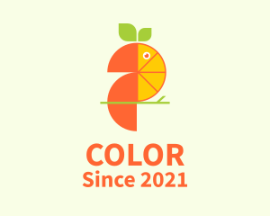 Tropical - Orange Toucan Fruit logo design
