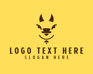 Bullfighting - Farm Cattle Horns logo design