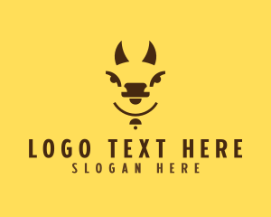 Bison - Farm Cattle Horns logo design