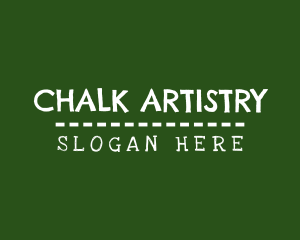 Chalk - Preschool Chalk Blackboard logo design