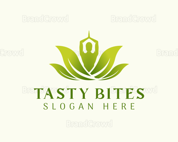 Yoga Leaf Meditation Logo