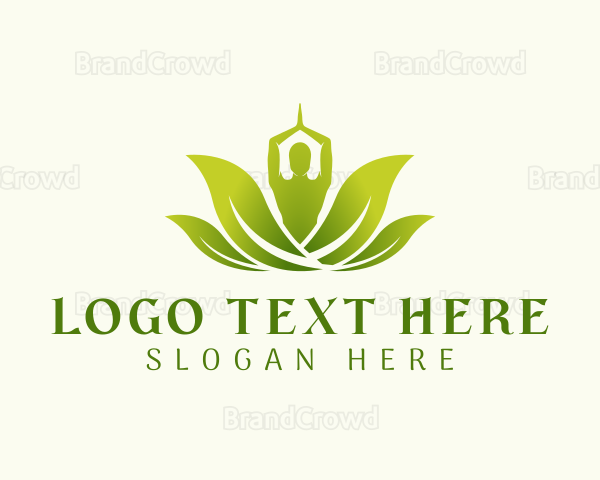 Yoga Leaf Meditation Logo