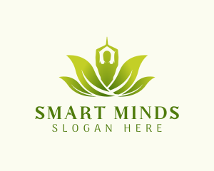 Eco - Yoga Leaf Meditation logo design