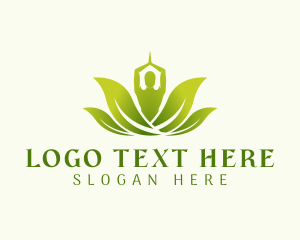 Yoga - Yoga Leaf Meditation logo design