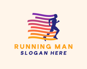 Fast Running Man logo design