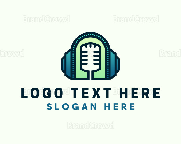 Headphone Microphone Podcast Logo