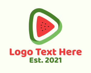 Video Player - Watermelon Media Player logo design
