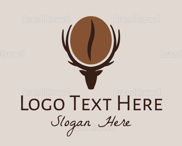 Deer Coffee Bean Logo