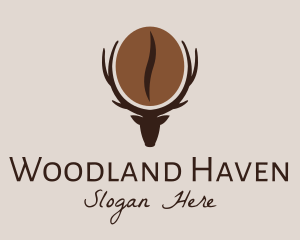 Deer Coffee Bean  logo design