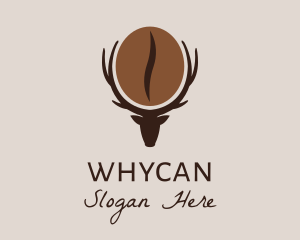 Coffee Farm - Deer Coffee Bean logo design