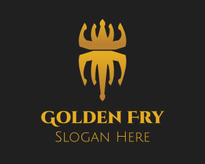 Golden Spider Crown logo design