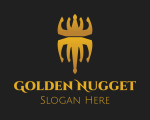 Golden Spider Crown logo design