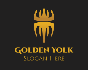 Golden Spider Crown logo design