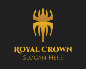 Coronation - Golden Spider Crown logo design