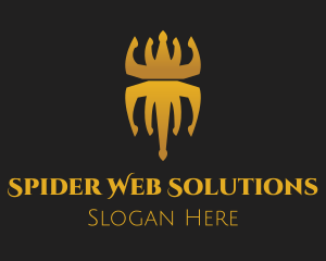 Golden Spider Crown logo design