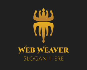 Golden Spider Crown logo design