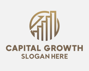 Investment - Gold Financial Investment Graph logo design