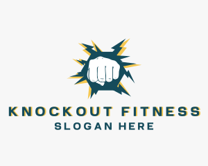 Boxing - Wall Fist Punch logo design
