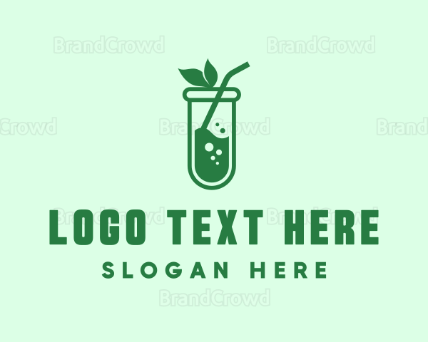 Green Test Tube Juice Logo