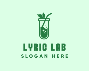 Green Test Tube Juice logo design