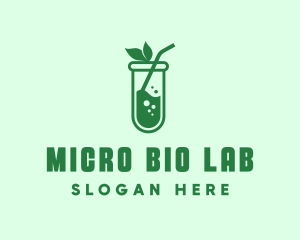 Green Test Tube Juice logo design