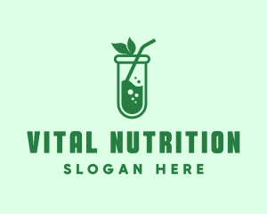 Green Test Tube Juice logo design