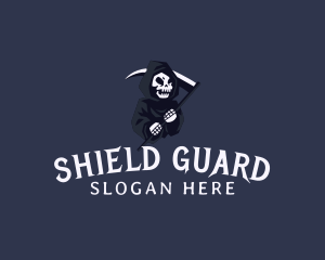 Skull - Evil Grim Reaper logo design