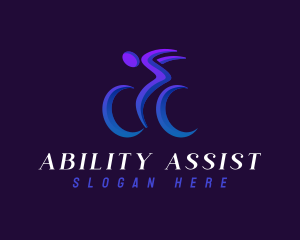 Handicap - Paralympic Racing Wheelchair logo design
