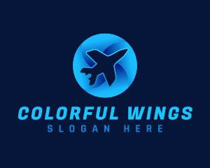 Flying Jet Plane  logo design