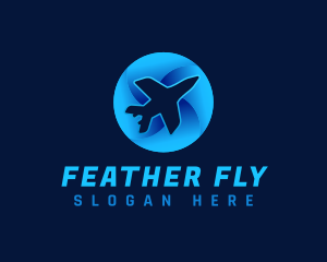 Flying Jet Plane  logo design