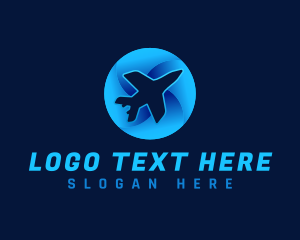 Tourist - Flying Jet Plane logo design