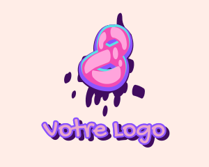 Pop Graffiti Art Number 8 Logo