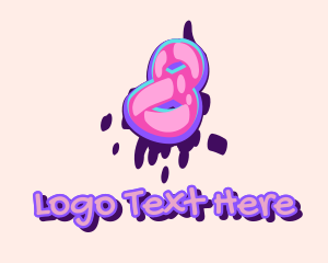 Eight - Pop Graffiti Art Number 8 logo design