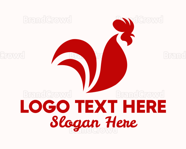 Minimalist Rooster Farm Logo