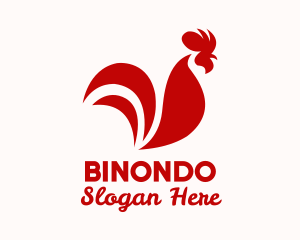 Barn - Minimalist Rooster Farm logo design