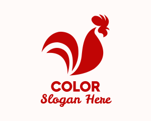 Chicken Nugget - Minimalist Rooster Farm logo design