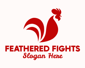 Minimalist Rooster Farm logo design