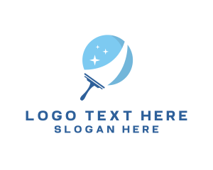 Negative Space - Squeegee Maintenance Cleaner logo design