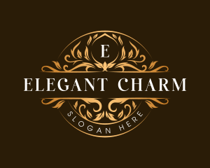 Elegant Crest Floral logo design