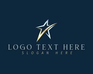 Stargazing - Star Cosmic Swoosh logo design
