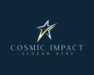 Asteroid - Star Cosmic Swoosh logo design